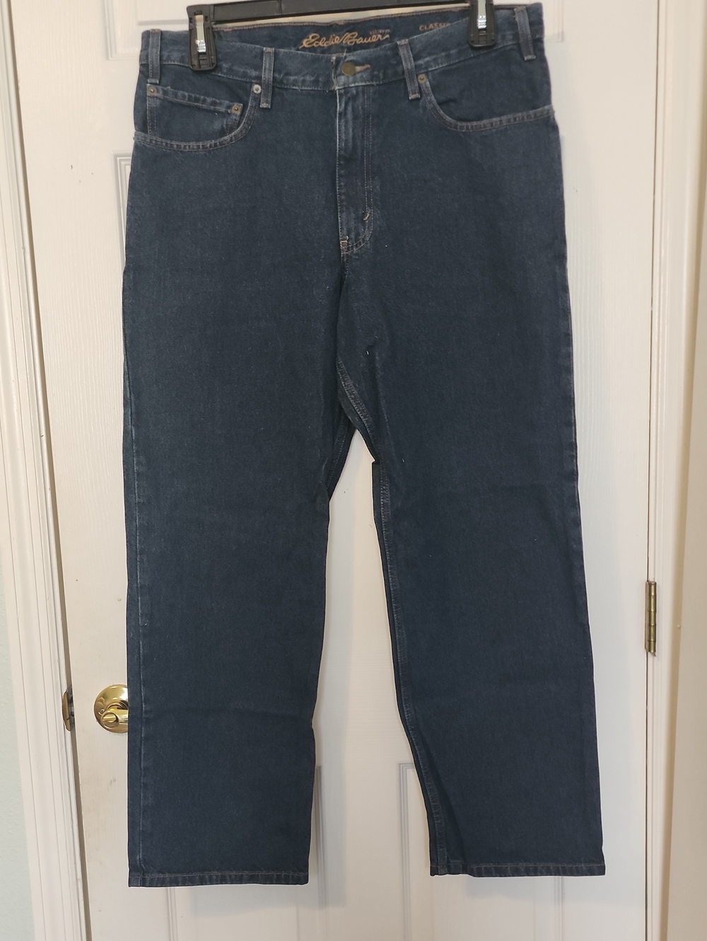Men's Eddie Bauer Relaxed Straight Dark Blue Jeans